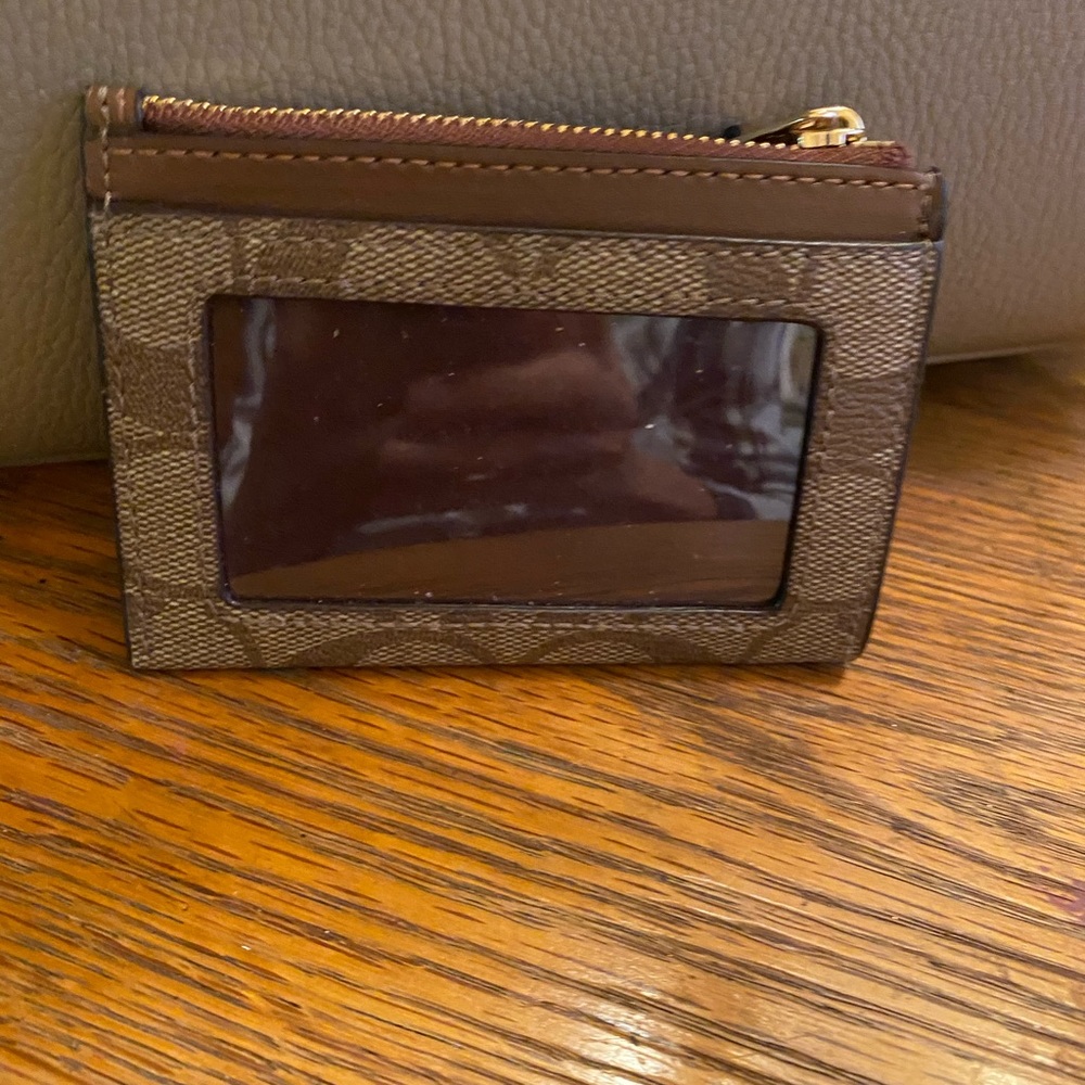 Coach credit and coin holder